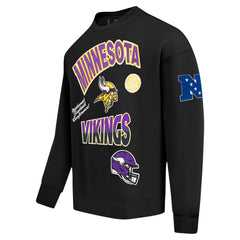 Pro Standard Turn It Up Drop Shoulder Pullover Sweatshirt - Minnesota Vikings Pullover