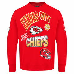 Pro Standard Turn It Up Drop Shoulder Pullover Sweatshirt - Kansas City Chiefs Pullover