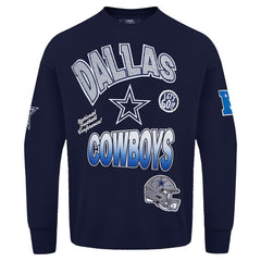 Pro Standard Turn It Up Drop Shoulder Pullover Sweatshirt - Dallas Cowboys Pullover