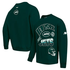 Pro Standard Turn It Up Drop Shoulder Pullover Sweatshirt - New York Jets Pullover