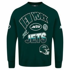 Pro Standard Turn It Up Drop Shoulder Pullover Sweatshirt - New York Jets Pullover
