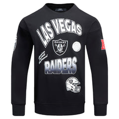 Pro Standard Turn It Up Drop Shoulder Pullover Sweatshirt - Las Vegas Raiders Pullover