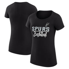 San Antonio Spurs G-III 4Her by Carl Banks Women's Super-Slim Fit Lightweight Team Sport V-Neck T-Shirt