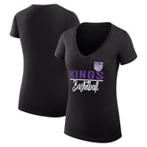 Sacramento Kings G-III 4Her by Carl Banks Women's Super-Slim Fit Lightweight Team Sport V-Neck T-Shirt