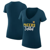 Indiana Pacers G-III 4Her by Carl Banks Women's Super-Slim Fit Lightweight Team Sport V-Neck T-Shirt