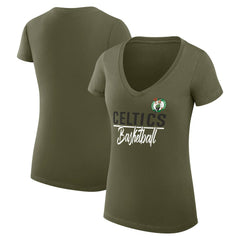 Boston Celtics G-III 4Her by Carl Banks Women's Super-Slim Fit Lightweight Team Sport V-Neck T-Shirt