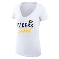 Indiana Pacers G-III 4Her by Carl Banks Women's Super-Slim Fit Lightweight Team Sport V-Neck T-Shirt