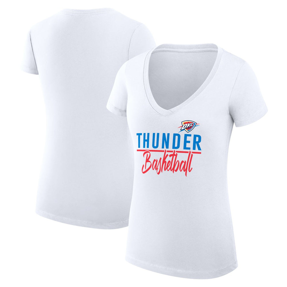 Oklahoma City Thunder G-III 4Her by Carl Banks Women's Super-Slim Fit Lightweight Team Sport V-Neck T-Shirt