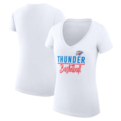 Oklahoma City Thunder G-III 4Her by Carl Banks Women's Super-Slim Fit Lightweight Team Sport V-Neck T-Shirt
