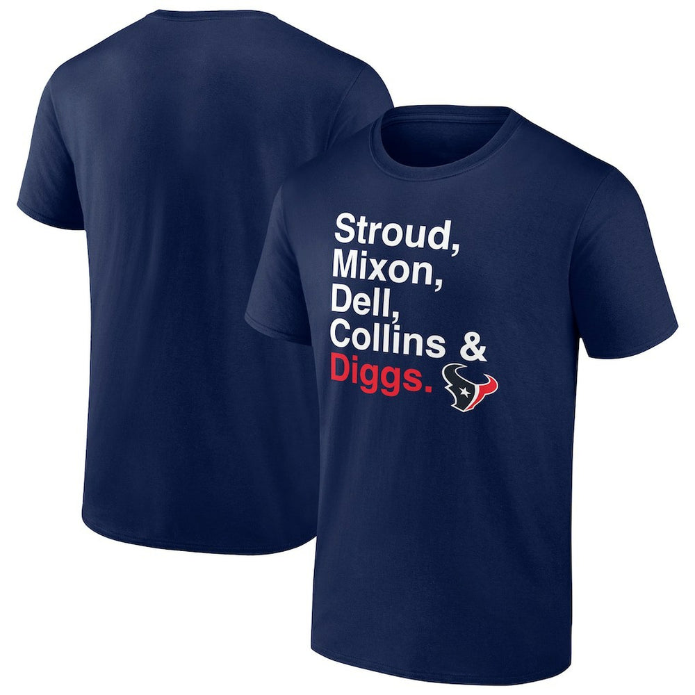 Stroud, Mixon, Dell, Collins & Diggs T-Shirt - Houston Texans T-shirts
