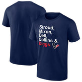 Stroud, Mixon, Dell, Collins & Diggs T-Shirt - Houston Texans T-shirts