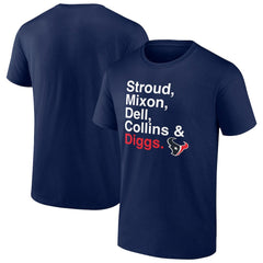 Stroud, Mixon, Dell, Collins & Diggs T-Shirt - Houston Texans T-shirts