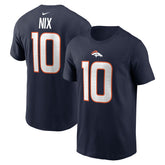 Bo Nix Player Name & Number T-Shirt - Denver Broncos T-shirts