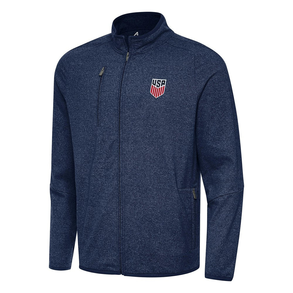 USMNT Antigua Hold-Up Tri-Blend Full-Zip Jacket