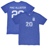 Alexis Mac Allister Argentina National Team 1863FC Retro Name & Number Tri-Blend T-Shirt
