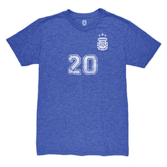Alexis Mac Allister Argentina National Team 1863FC Retro Name & Number Tri-Blend T-Shirt