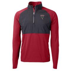 Cutter & Buck Adapt Eco Knit Hybrid Recycled Raglan DryTec Quarter-Zip Top - Atlanta Falcons Tops