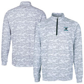 Cutter & Buck Traverse Camo Print Stretch DryTec Quarter-Zip Top - Carolina Panthers Tops