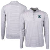 Cutter & Buck Virtue Eco Pique Micro Stripe Recycled Quarter-Zip Jacket - Carolina Panthers Jackets