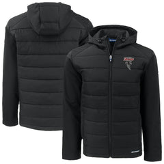 Cutter & Buck Evoke Hybrid Eco Softshell Recycled Full-Zip Hoodie Jacket - Atlanta Falcons Hoodies