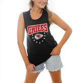 Gameday Couture Women's Baby You're A Star Racerback Scoop Neck Tapered Tank Top - Kansas City Chiefs Tops