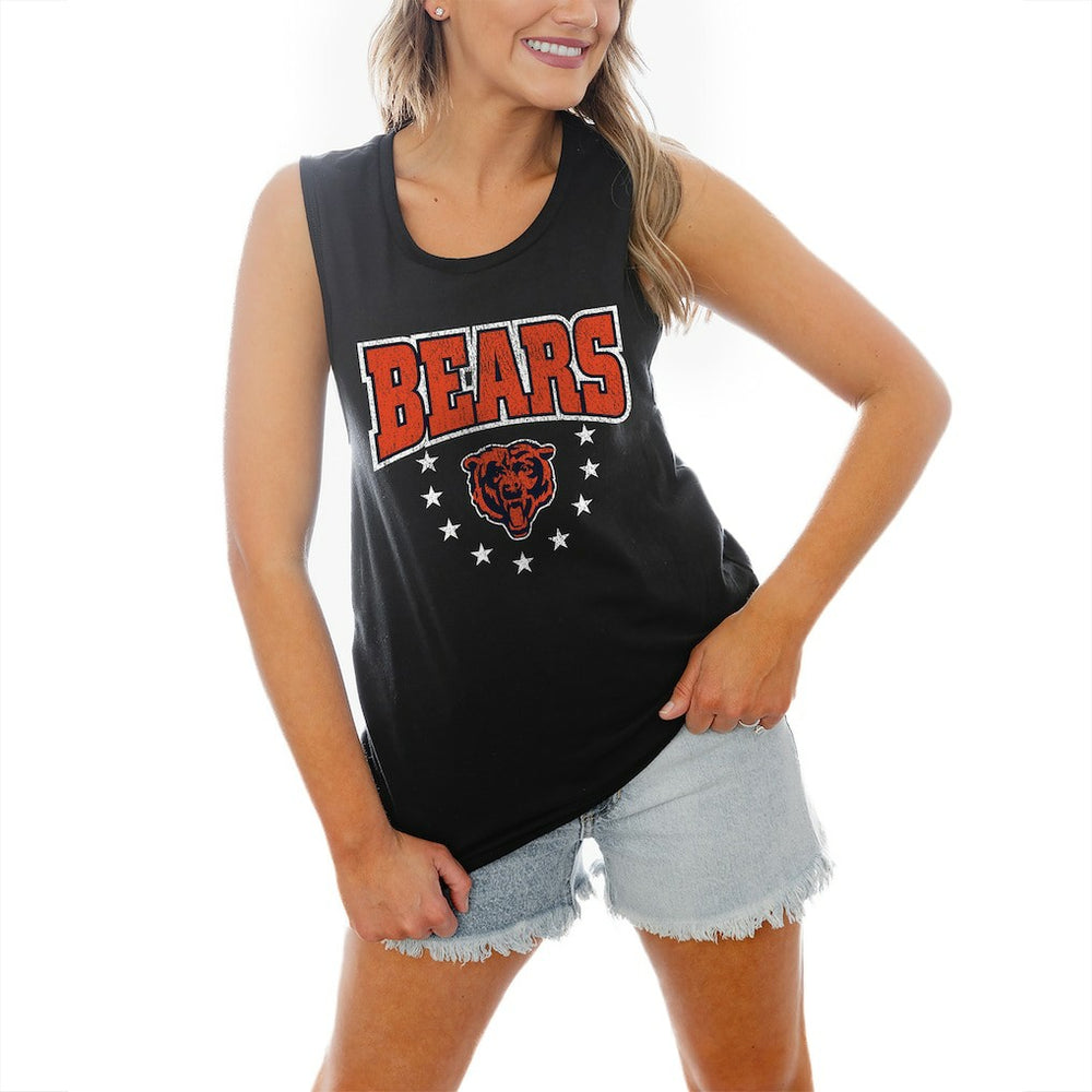 Gameday Couture Women's Baby You're A Star Racerback Scoop Neck Tapered Tank Top - Chicago Bears Tops