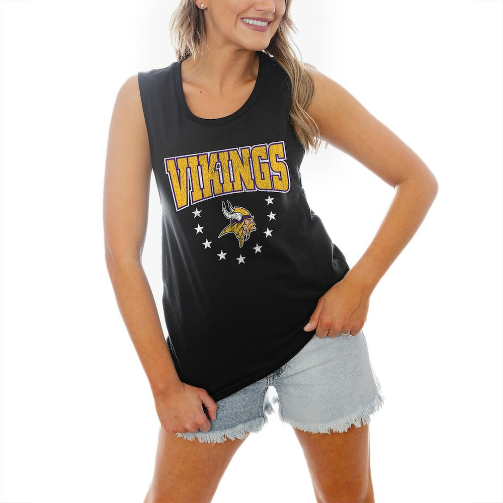 Gameday Couture Women's Baby You're A Star Racerback Scoop Neck Tapered Tank Top - Minnesota Vikings Tops