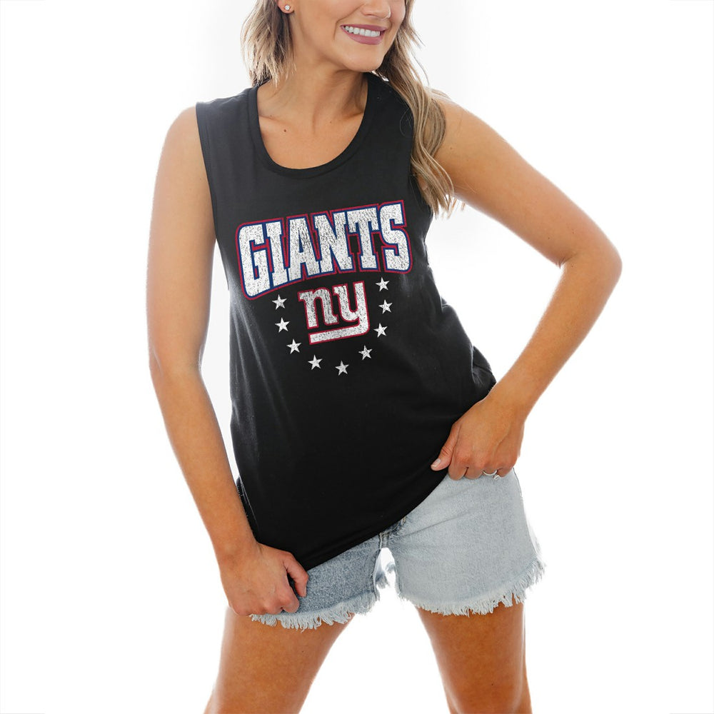 Gameday Couture Women's Baby You're A Star Racerback Scoop Neck Tapered Tank Top - New York Giants Tops