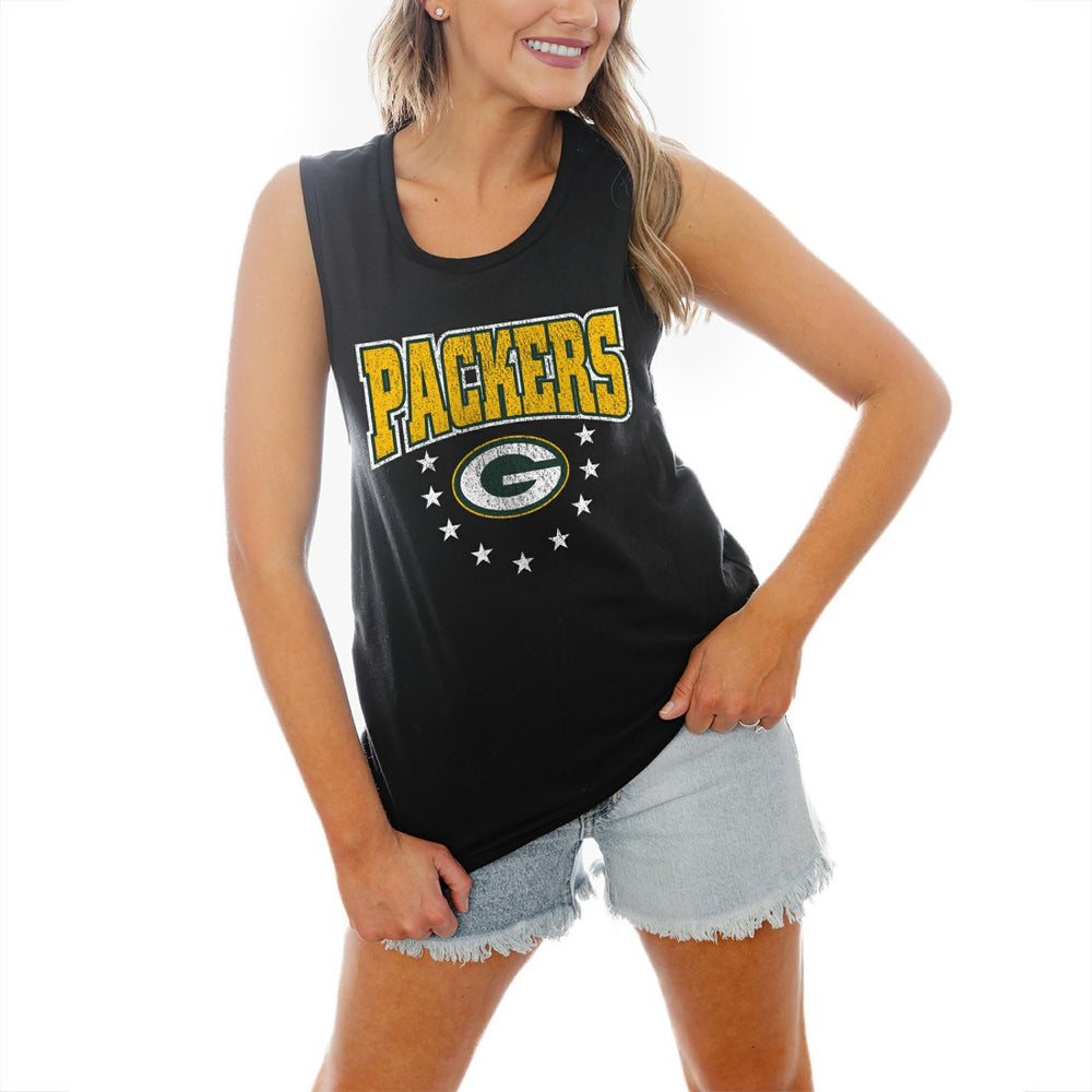 Gameday Couture Women's Baby You're A Star Racerback Scoop Neck Tapered Tank Top - Green Bay Packers Tops