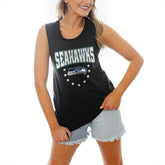 Gameday Couture Women's Baby You're A Star Racerback Scoop Neck Tapered Tank Top - Seattle Seahawks Tops