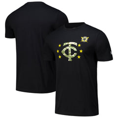Black Minnesota Twins New Era 2024 Armed Forces Day T-Shirt