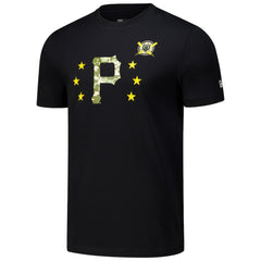 Black Pittsburgh Pirates New Era 2024 Armed Forces Day T-Shirt