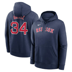 Navy David Ortiz Boston Red Sox Nike Player Name & Number Club Pullover Hoodie