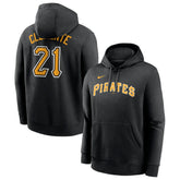 Black Roberto Clemente Pittsburgh Pirates Nike Player Name & Number Club Pullover Hoodie