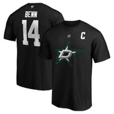 NHL Jamie Benn Dallas Stars Fanatics Authentic Stack Name & Number T-Shirt