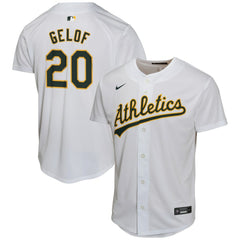 Gray Zack Gelof Athletics Nike Youth Home Game Player Jersey