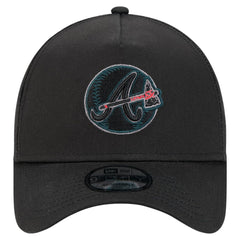 Black Atlanta Braves New Era Tonal Pop 9FORTY A-Frame Adjustable Hat