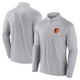 Gray Baltimore Orioles Fanatics Head-to-Head Raglan Quarter-Zip Jacket