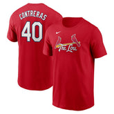 Red Willson Contreras St. Louis Cardinals Nike 2024 City Connect Fuse Name & Number T-Shirt
