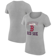 Heather Gray Boston Red Sox G-III 4Her by Carl Banks Women's Super-Slim Fit Lightweight Team Logo Graphic T-Shirt