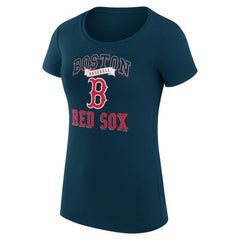 Navy Boston Red Sox G-III 4Her by Carl Banks Women's Super-Slim Fit Lightweight Team Logo Graphic T-Shirt