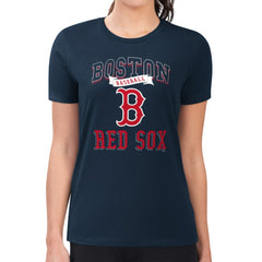 Navy Boston Red Sox G-III 4Her by Carl Banks Women's Super-Slim Fit Lightweight Team Logo Graphic T-Shirt