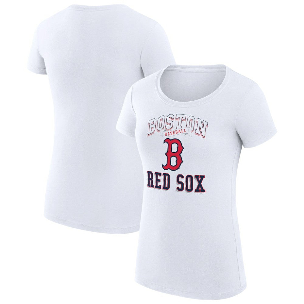 White Boston Red Sox G-III 4Her by Carl Banks Women's Super-Slim Fit Lightweight Team Logo Graphic T-Shirt