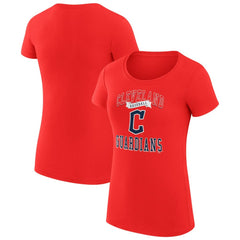Red Cleveland Guardians G-III 4Her by Carl Banks Women's Super-Slim Fit Lightweight Team Logo Graphic T-Shirt