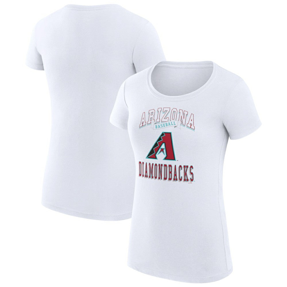 White Arizona Diamondbacks G-III 4Her by Carl Banks Women's Super-Slim Fit Lightweight Team Logo Graphic T-Shirt