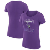 Purple Colorado Rockies G-III 4Her by Carl Banks Women's Super-Slim Fit Lightweight Team Logo Graphic T-Shirt