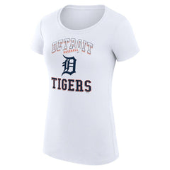 White Detroit Tigers G-III 4Her by Carl Banks Women's Super-Slim Fit Lightweight Team Logo Graphic T-Shirt