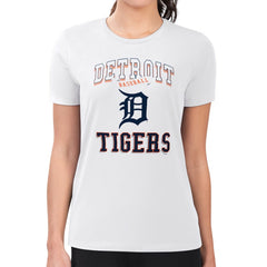 White Detroit Tigers G-III 4Her by Carl Banks Women's Super-Slim Fit Lightweight Team Logo Graphic T-Shirt