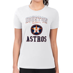 White Houston Astros G-III 4Her by Carl Banks Women's Super-Slim Fit Lightweight Team Logo Graphic T-Shirt