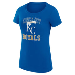 Royal Kansas City Royals G-III 4Her by Carl Banks Women's Super-Slim Fit Lightweight Team Logo Graphic T-Shirt